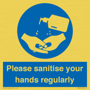 Please sanitise your hands regularly